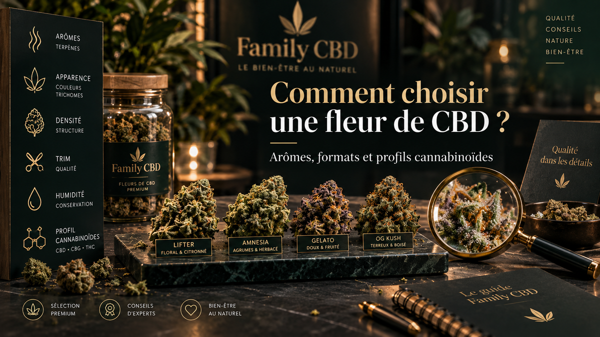 Comment choisir une fleur de CBD ? Arômes, formats et profils cannabinoïdes