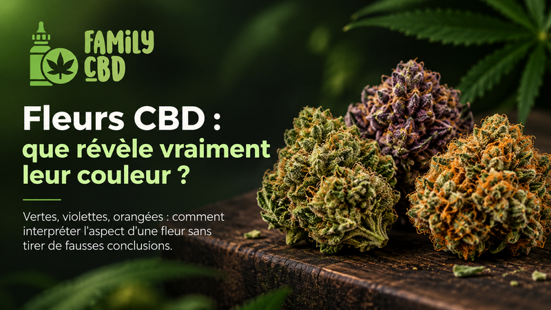 Fleurs CBD vertes, violettes ou orangées : que révèle leur couleur ?