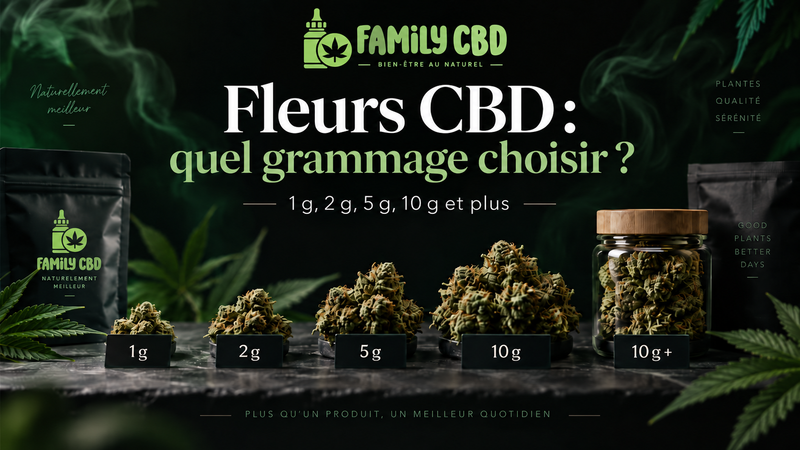 Fleurs CBD : quel grammage choisir entre 1 g, 2 g, 5 g, 10 g et plus ?