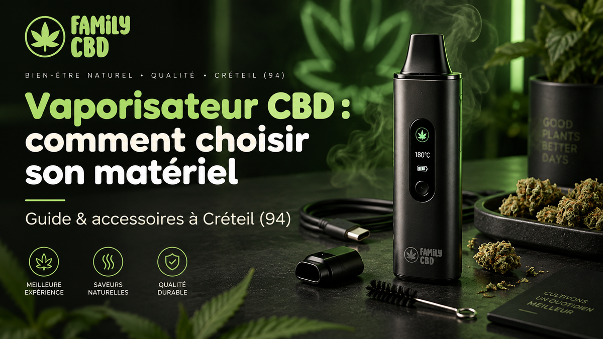 Vaporisateur CBD : comment choisir son matériel et ses accessoires à Créteil (94) - Family CBD