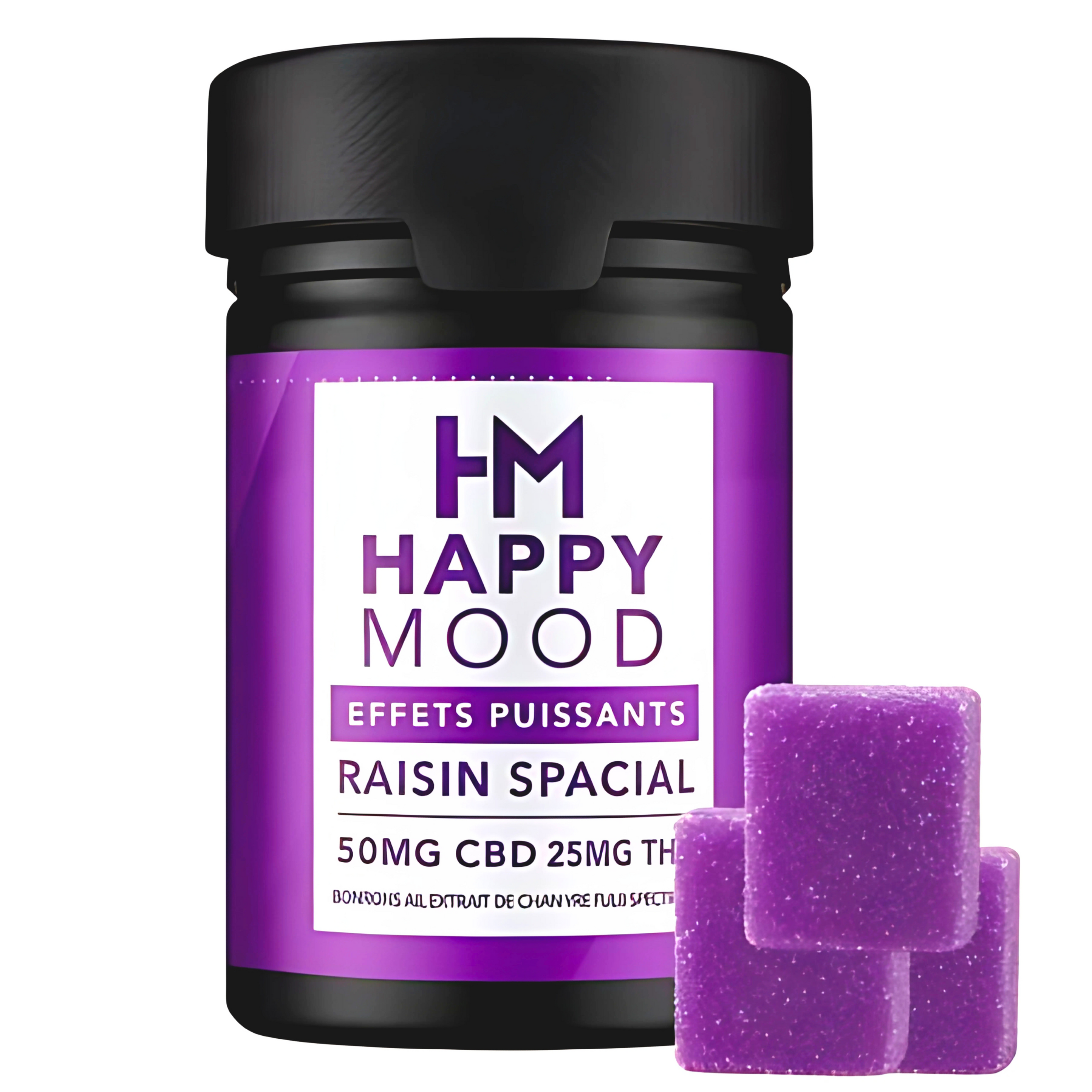 10 Gummies CBD & THC 50MG /25MG GALAXY GRAPE - HAPPY Mood