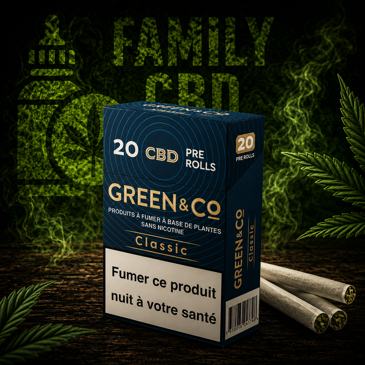 Cigarette CBD Classic - Green And Co (20pcs)