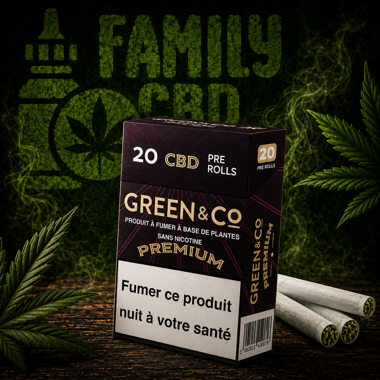 Cigarette CBD Premiun - Green And Co (20pcs)