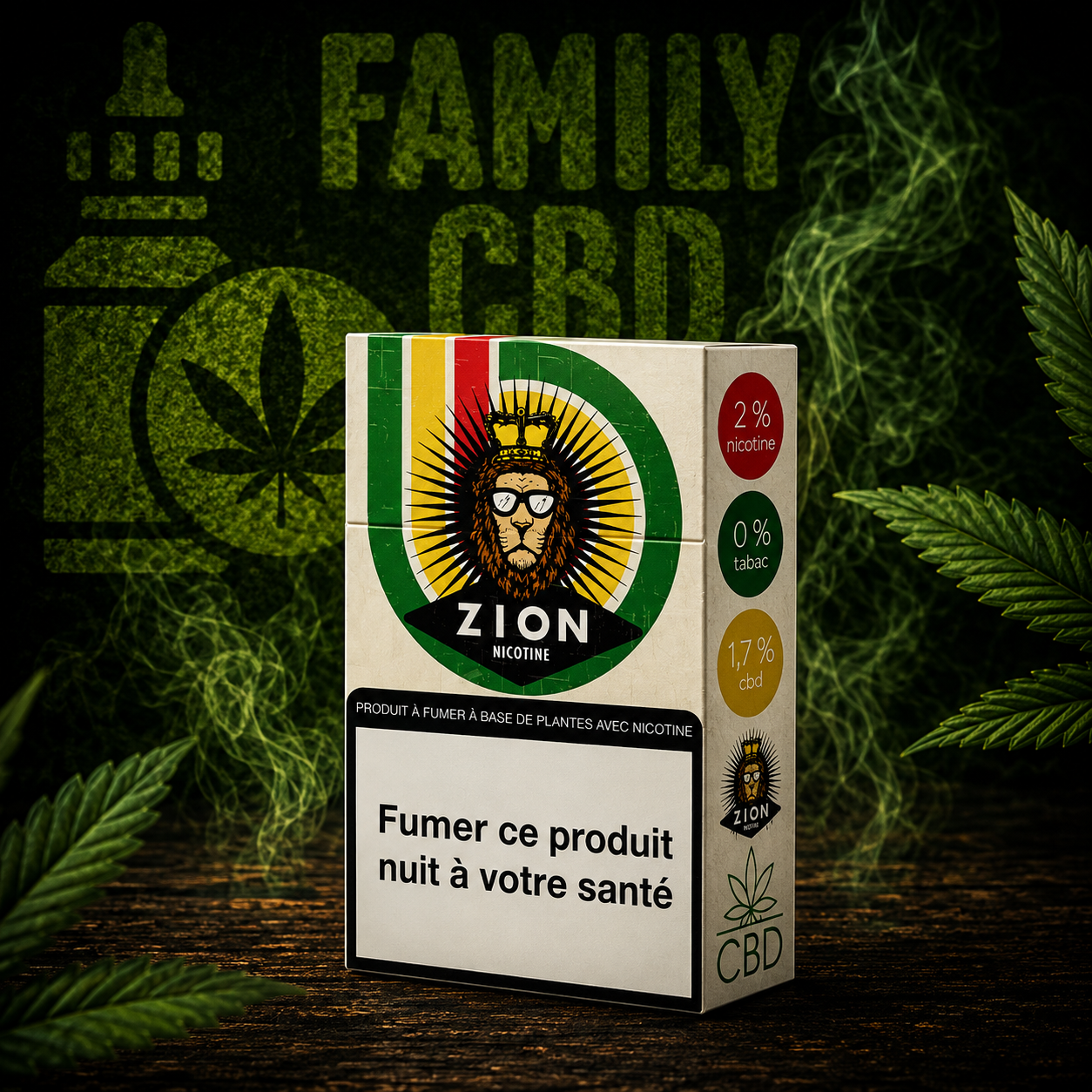 Cigarettes CBD et NICOTINE Zion 20pcs