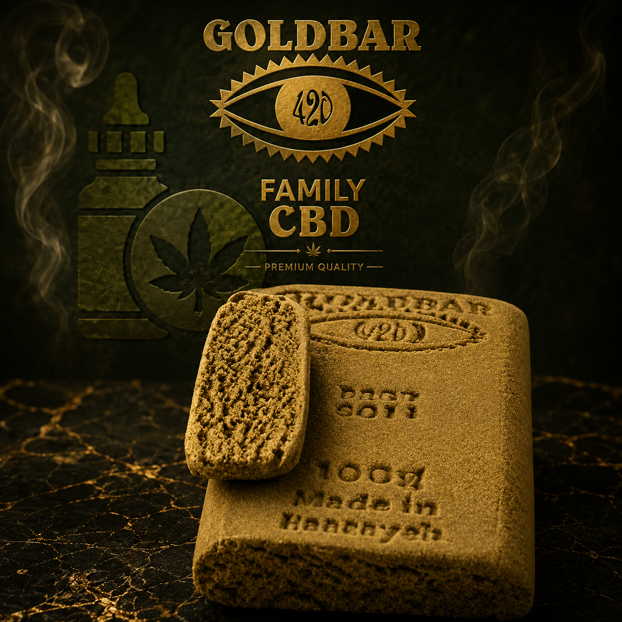 Lingot KOMPOLTI HASH #011 LAAZAYEB CBD – GoldBar420