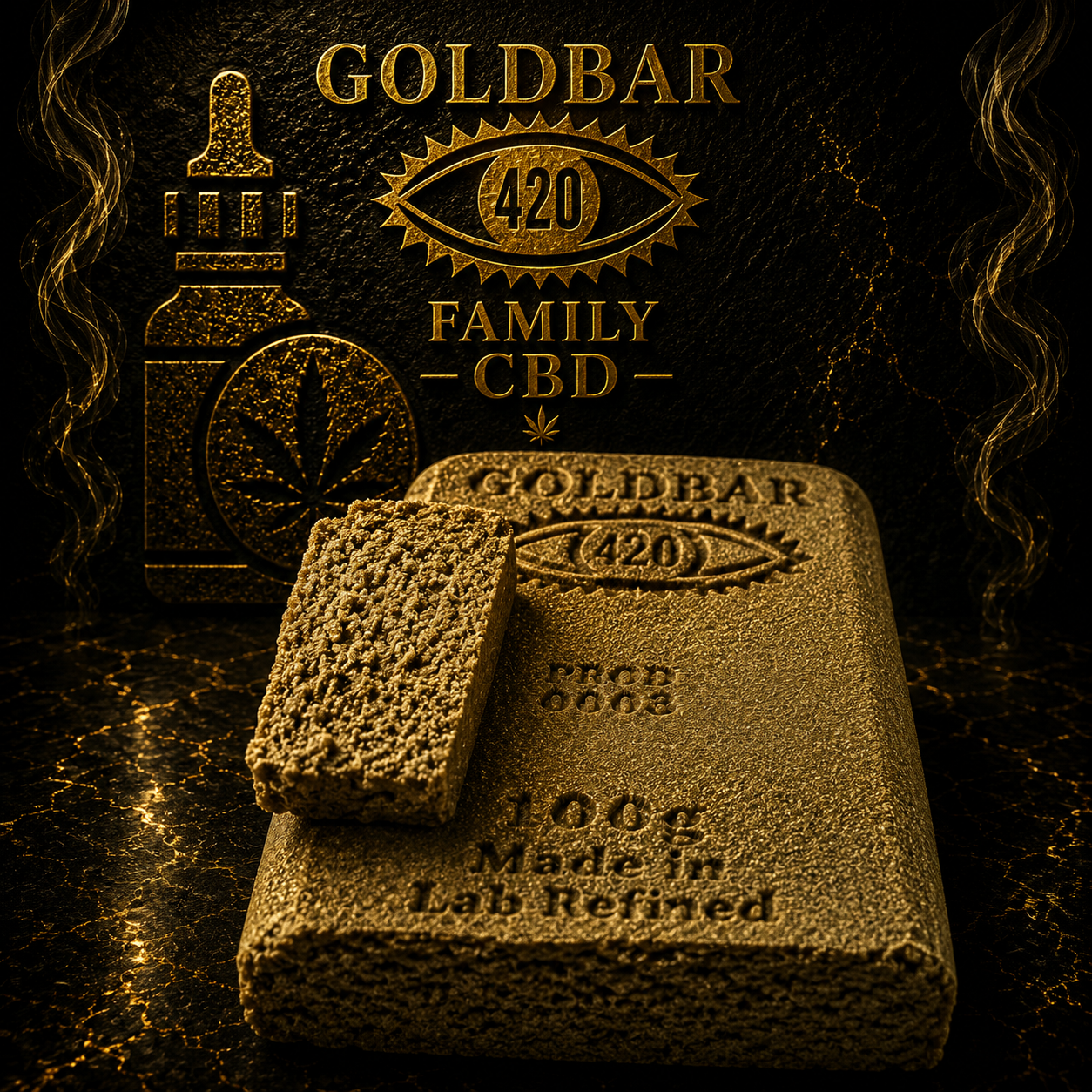 Lingot ACID ROCK HASH #006 BAD BERRED CBD – GoldBar420