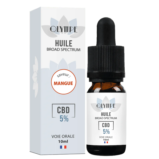 HUILE DE CBD BROAD SPECTRUM ARÔME MANGUE 10ML OLYMPE