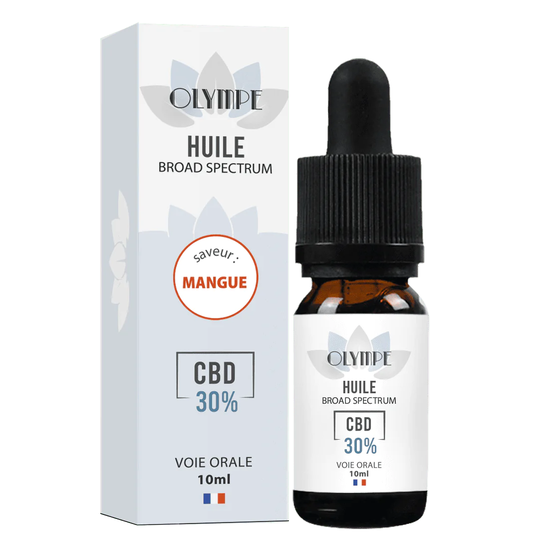 HUILE DE CBD BROAD SPECTRUM ARÔME MANGUE 10ML OLYMPE