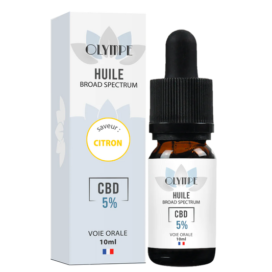 HUILE DE CBD BROAD SPECTRUM ARÔME CITRON 10ML OLYMPE