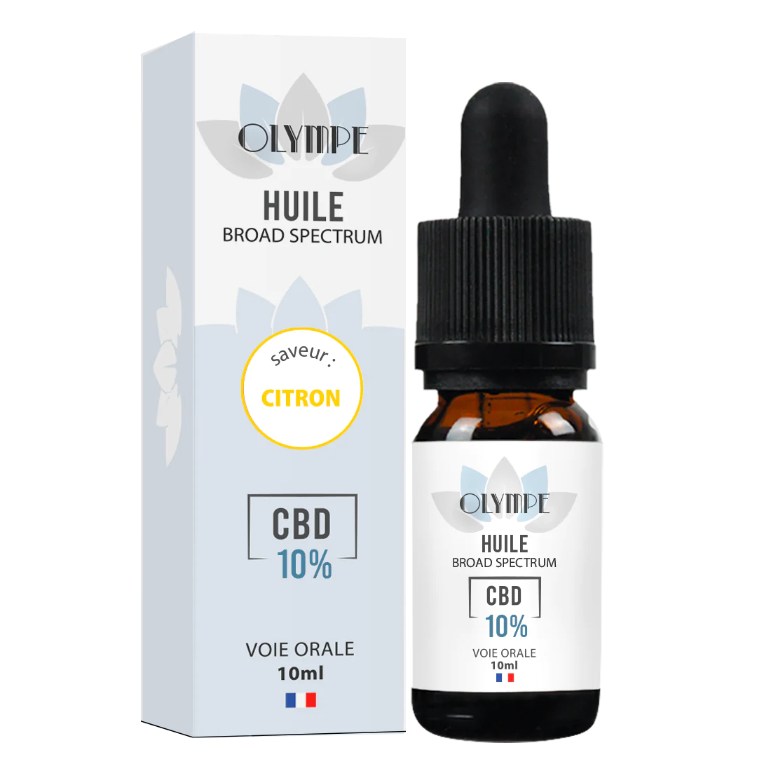 HUILE DE CBD BROAD SPECTRUM ARÔME CITRON 10ML OLYMPE