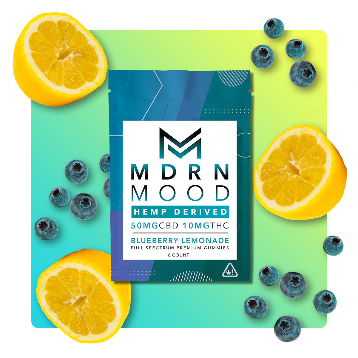 Bonbons Blueberry Lemonade CBD 50mg (6pcs) - Mdrn Mood