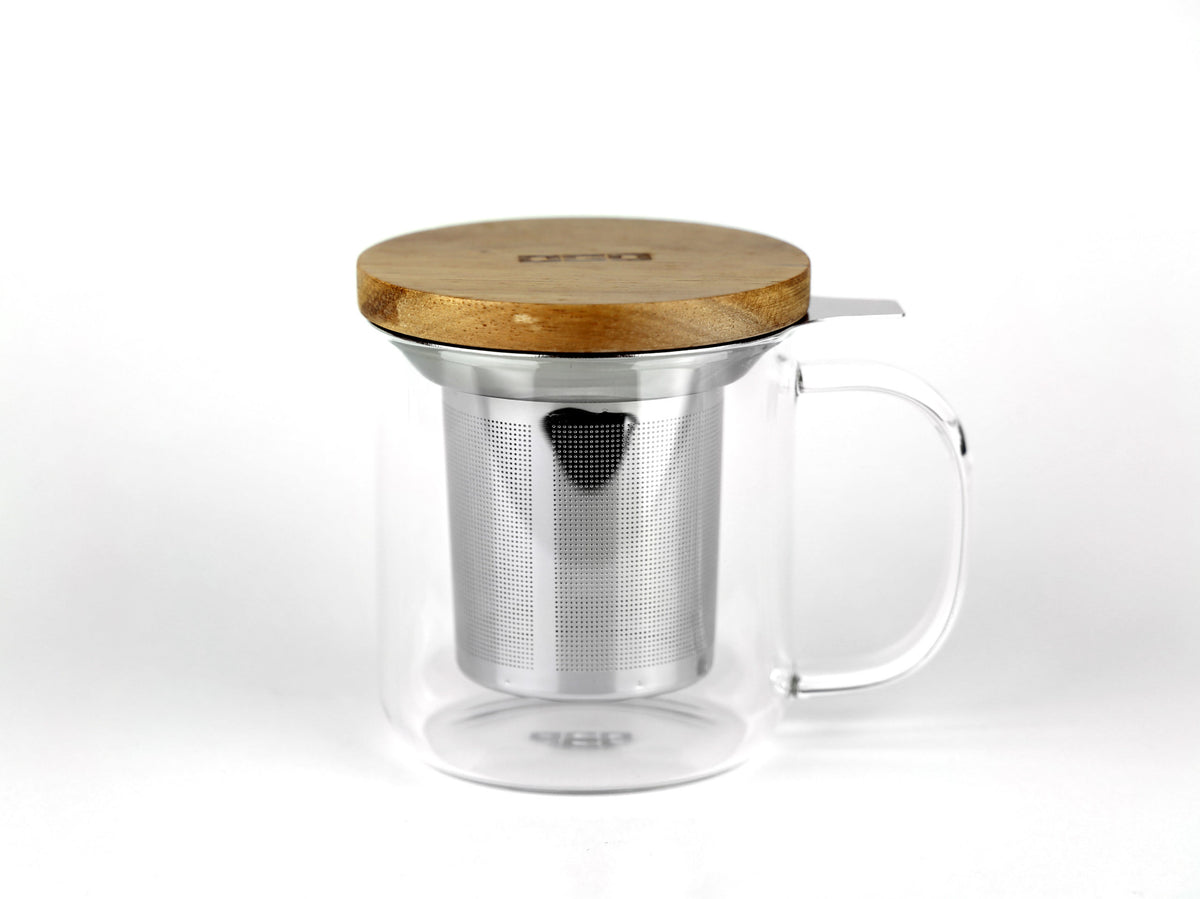 Mug avec infuseur 300 ml en verre borosilicate – Family CBD