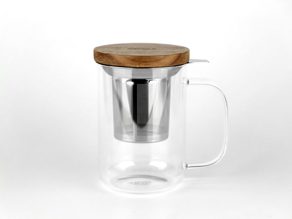 Mug avec infuseur 450 ml en verre borosilicate – Family CBD