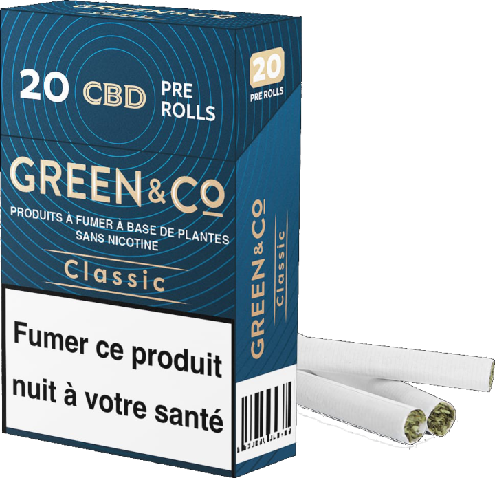 Cigarette CBD Classic - Green And Co (20pcs)