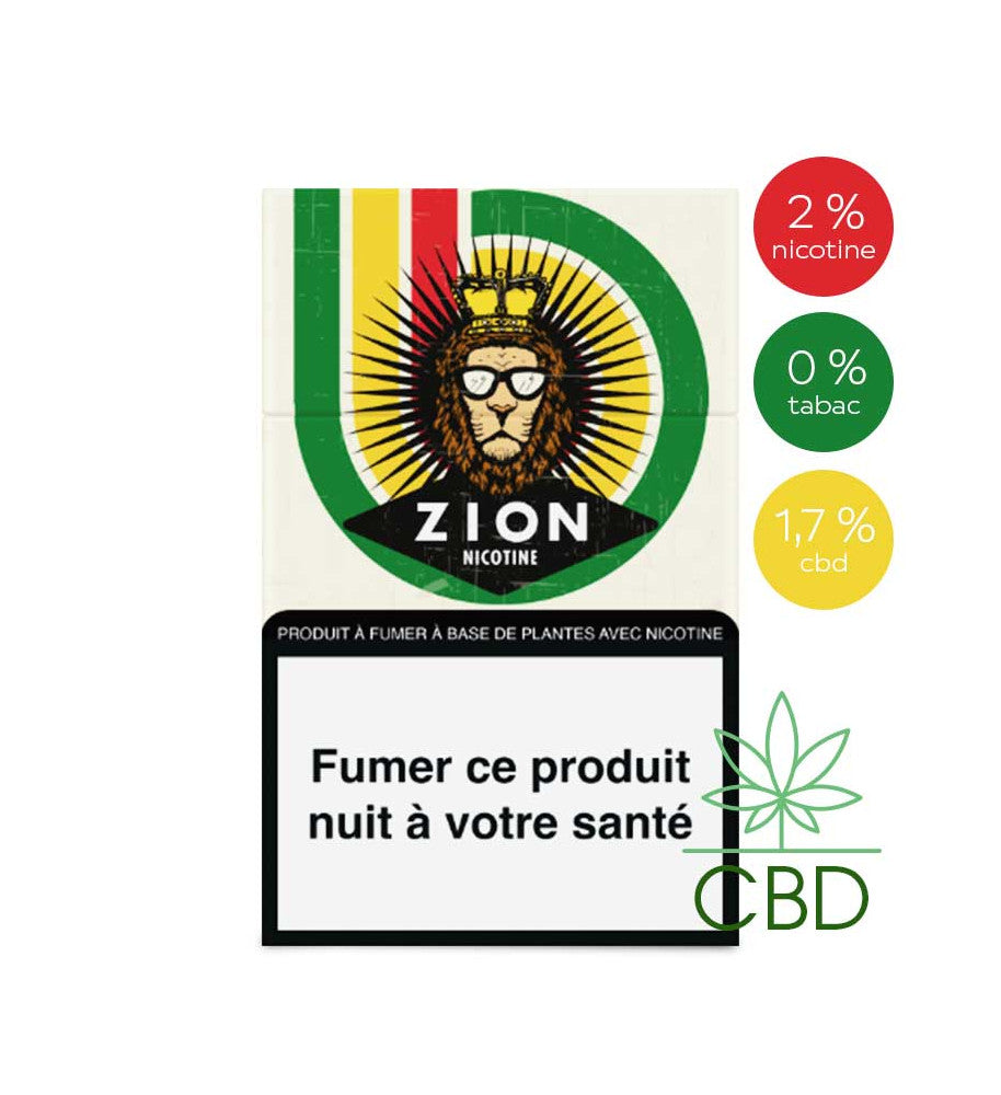 Cigarettes CBD et NICOTINE Zion 20pcs