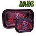 Plateau à rouler JASS Smoking Girl – Métal violet – 18 × 14 cm