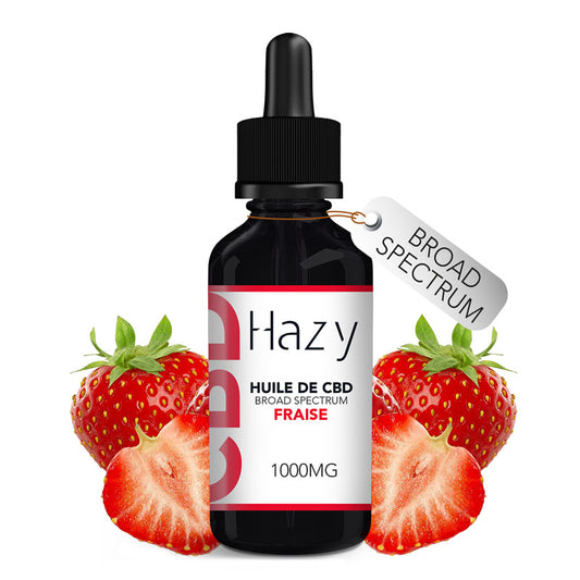 HUILE DE CBD BROAD SPECTRUM ARÔME FRAISE 10ML