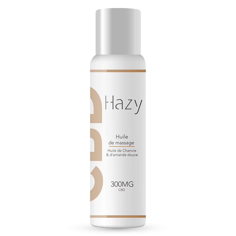 Huile de massage au CBD, Huiles de Chanvre et d’Amande douce – 100ml