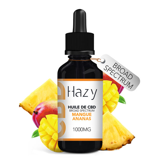 HUILE DE CBD BROAD SPECTRUM ARÔME MANGUE ANANAS 10ML